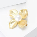 Alloy Pearl Flower Brooch Pin for Women's Clothing Accessories view 2