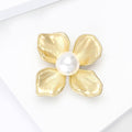 Alloy Pearl Flower Brooch Pin for Women's Clothing Accessories view 3