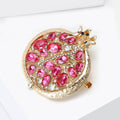 Alloy Rhinestone Pomegranate Brooch Pin For Women's Suit Accessories view 3