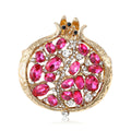 Alloy Rhinestone Pomegranate Brooch Pin For Women's Suit Accessories view 1