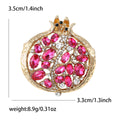 Alloy Rhinestone Pomegranate Brooch Pin For Women's Suit Accessories view 5