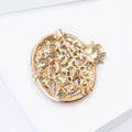 Alloy Rhinestone Pomegranate Brooch Pin For Women's Suit Accessories view 4