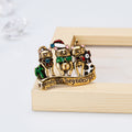 Black Gold Tone Cat Metal Brooch Pin 3.4 x 4.3 cm for Jackets and Lapels view 4
