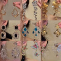 925 Sterling Silver Cubic Zirconia Hollow Flower Tassel Drop Earrings, European Style view 1