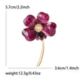 Alloy Enamel Four Leaf Clover Brooch Pin For Elegant Apparel Decor view 5