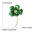 Alloy Enamel Four Leaf Clover Brooch Pin For Elegant Apparel Decor view 6