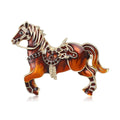 Fashion Alloy Horse Brooch For Suit And Coat Decoration view 5
