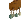 Minimalist Resin Teardrop Drop Earrings With Silver Pins, Geometric Round Vacation Style view 5