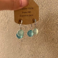 Minimalist Resin Teardrop Drop Earrings With Silver Pins, Geometric Round Vacation Style view 4