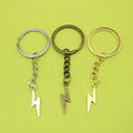 Zinc Alloy Simple Lightning Bolt Keychain Bag Charm Gift view 1
