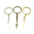 Zinc Alloy Simple Lightning Bolt Keychain Bag Charm Gift view 5