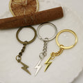 Zinc Alloy Simple Lightning Bolt Keychain Bag Charm Gift view 3