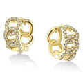 Metal Hollow Micro Paved Zircon Ear Cuff Earrings With Shiny Hoop Design Fashion Jewelry view 5