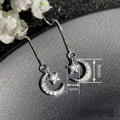 Women's Star Moon Tassel Stud Earrings, Long Bar Chain Sweet Design Fashion Accessories view 4
