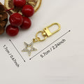Alloy Rhinestone Five Point Star Keychain Party Gift view 2
