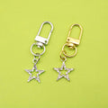 Alloy Rhinestone Five Point Star Keychain Party Gift view 1