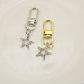 Alloy Rhinestone Five Point Star Keychain Party Gift view 3