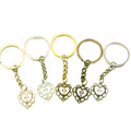 Metal Heart Cross Keychain Gift view 5