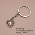 Metal Heart Cross Keychain Gift view 2