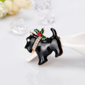 Gold Tone Silver Tone Dog Crystal Enamel Two Designs Metal Brooch Pin view 5