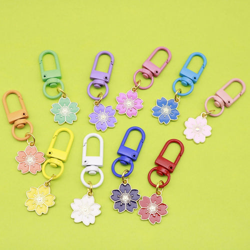 Acrylic Cherry Blossom Keychain Bag Charm Gift for Girls