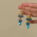 Alloy Hollow Bell Tassel Drop Earrings Vintage Ethnic Geometric Ear Hook Jewelry view 2