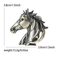 Alloy Horse Head Brooch Pin For Suits Coats And Apparel Decoration view 5