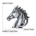 Alloy Horse Head Brooch Pin For Suits Coats And Apparel Decoration view 6