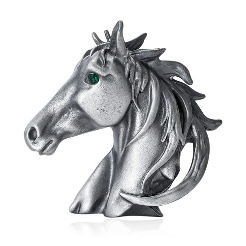 Alloy Horse Head Brooch Pin For Suits Coats And Apparel Decoration