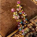Light Luxury Alloy Rhinestone Wheat Tassel Drop Earrings With Silver Needle Posts Vintage Geometric Style view 4