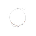 Colorful Artificial Crystal Butterfly Heart Choker Necklace For Women Light Luxury Summer Style view 5