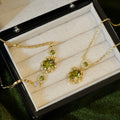 18K Gold Plated Copper Oval Zircon Pendant Necklace, Elegant Vintage Clavicle Chain view 4