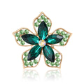Metal Rhinestone Hollow Five Petal Flower Brooch For Elegant Outfits view 2