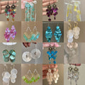 Shell Geometric Round Tassel Drop Earrings For Women Beach Vacation Style Jewelry view 1
