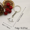 Metal Heart Angel Keychain Bag Charm Gift Key Ring view 2