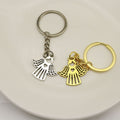 Metal Heart Angel Keychain Bag Charm Gift Key Ring view 3