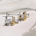 Bee Stud Earrings For Women, Water Drop Design Cute Elegant Fashion Jewelry view 4