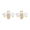Bee Stud Earrings For Women, Water Drop Design Cute Elegant Fashion Jewelry view 5