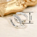 Sparkling Bling Huggie Hoop Earrings For Women, Trendy Premium Style Daily Jewelry view 4