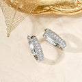 Sparkling Bling Huggie Hoop Earrings For Women, Trendy Premium Style Daily Jewelry view 3