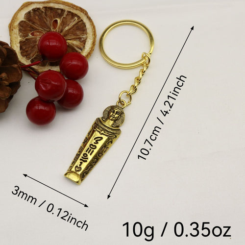 Zinc Alloy Egyptian Pharaoh Keychain For Bag Charm Gift