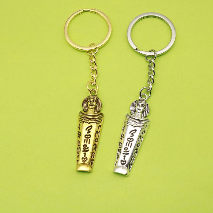 Zinc Alloy Egyptian Pharaoh Keychain For Bag Charm Gift