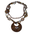 New Chinese Zen Vintage Bohemian Ethnic Style Double Layer Resin Feather Circle Sweater Necklace For Women view 5