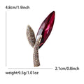 Alloy Rhinestone Leaf Brooch Pin For Elegant Apparel Decoration view 6