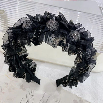 Rhinestone Bow Wide Headband For Elegant Daily Styling
