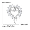 Alloy Hollow Pearl Heart Brooch For Clothing Closure And Decoration view 5