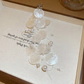 French Elegant Faux Pearl Shell Tassel Pendant Necklace Light Luxury Geometric Round Collarbone Jewelry view 4