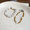 Irregular Shell Geometric Square Bangle Personalized Trendy Statement Jewelry view 2