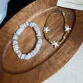 Irregular Shell Geometric Square Bangle Personalized Trendy Statement Jewelry view 4