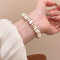 Irregular Shell Geometric Square Bangle Personalized Trendy Statement Jewelry view 3